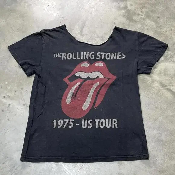 The Rolling Stones Preowned Small Cropped Neckline T-shirt - Picture 2 of 5